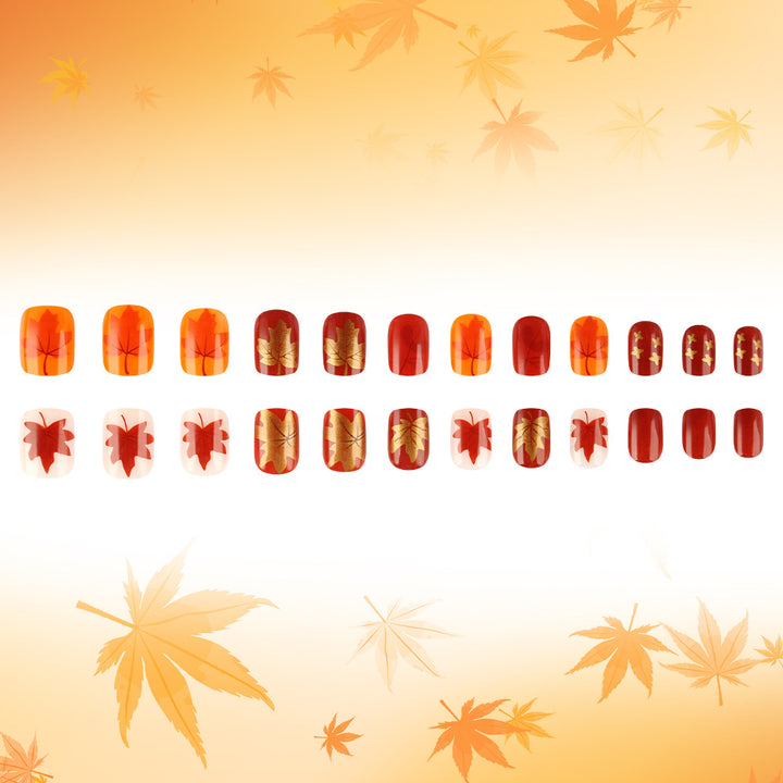 Herbstlaub Design Gel Nagelkunst Karnz