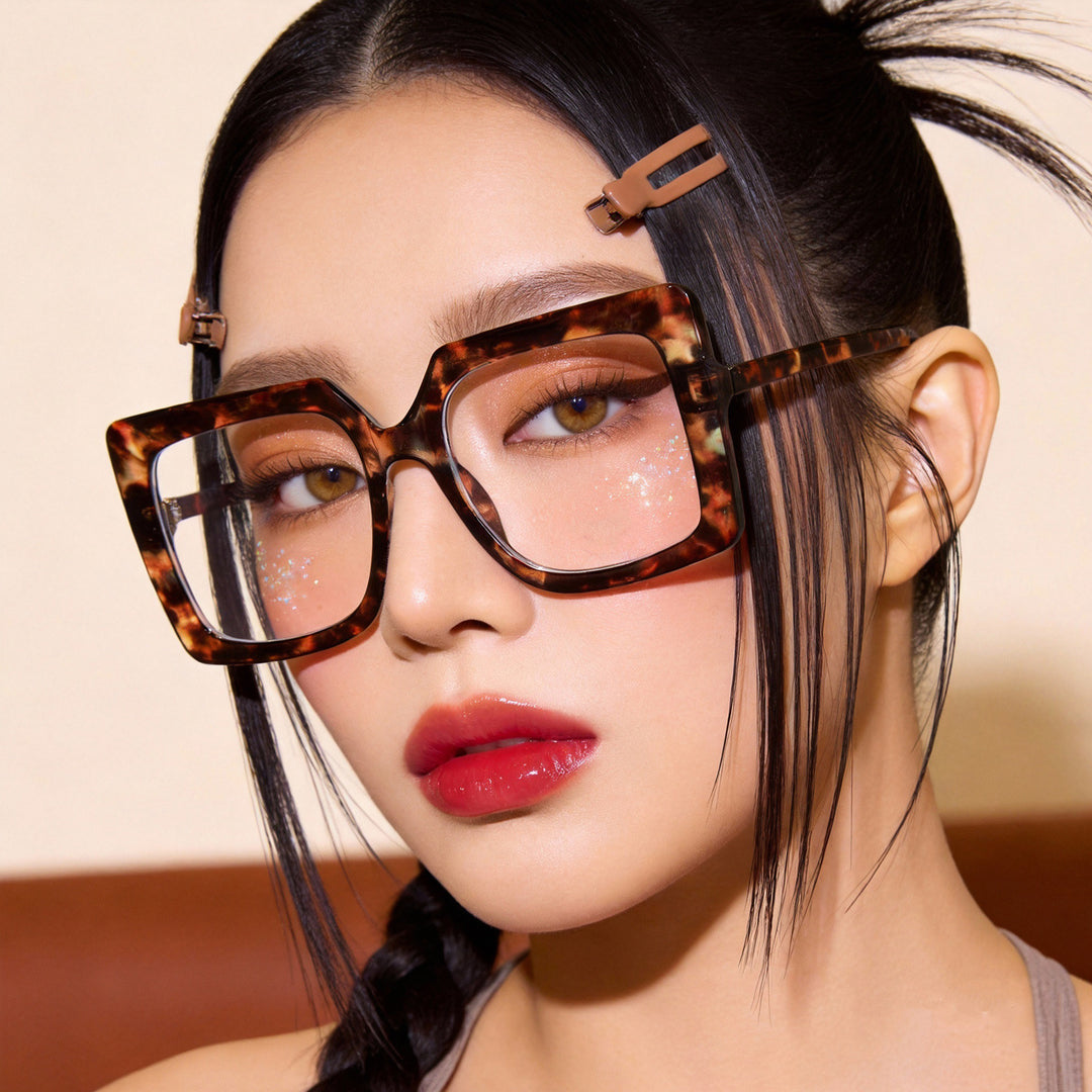 Damen modische quadratische Lesebrille Karnz