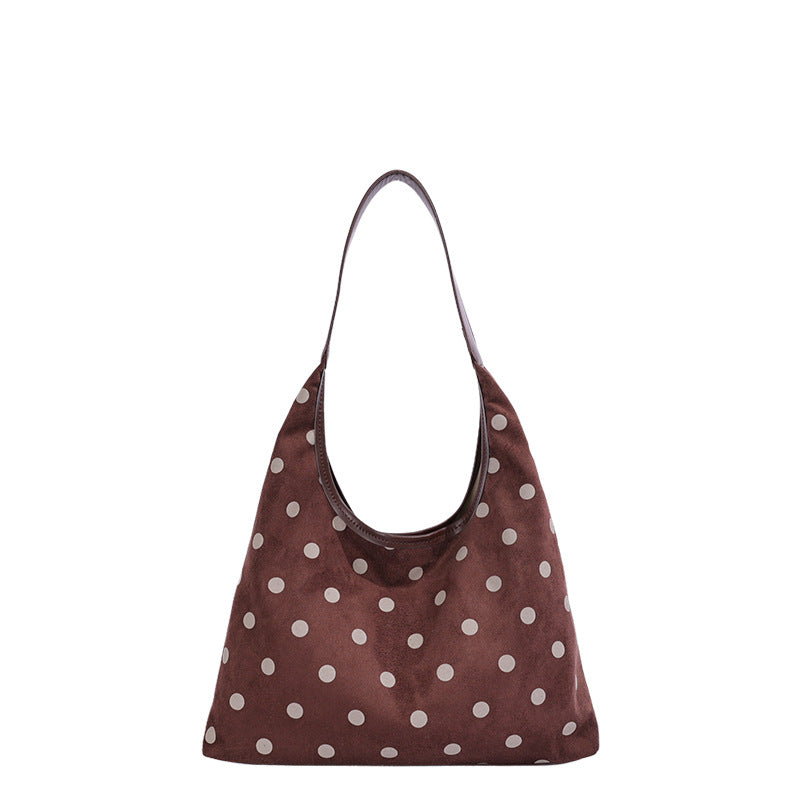Polka Dot Wildleder Einkaufstasche