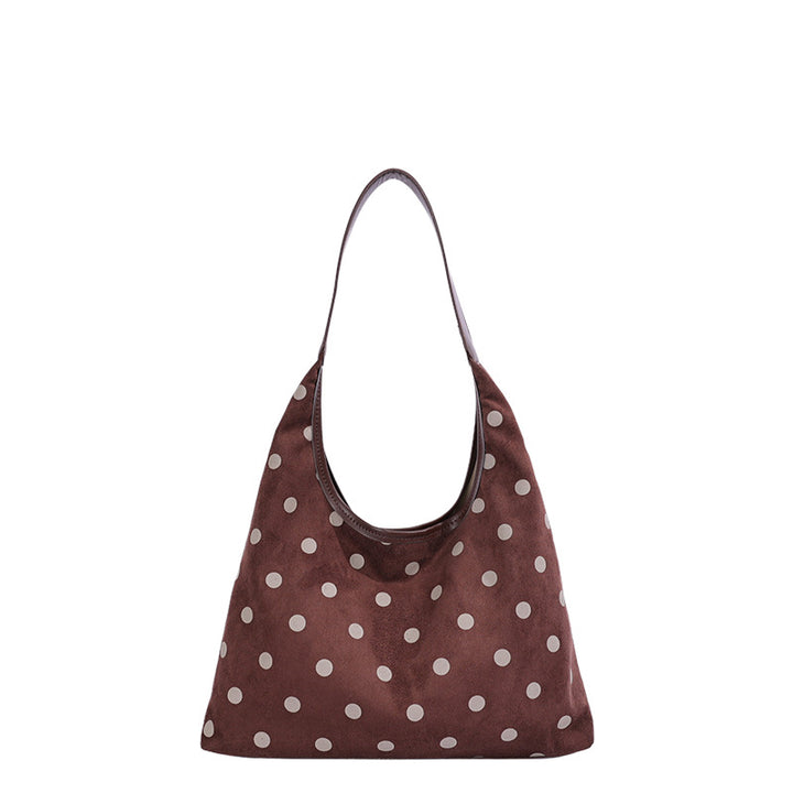 Polka Dot Wildleder Einkaufstasche