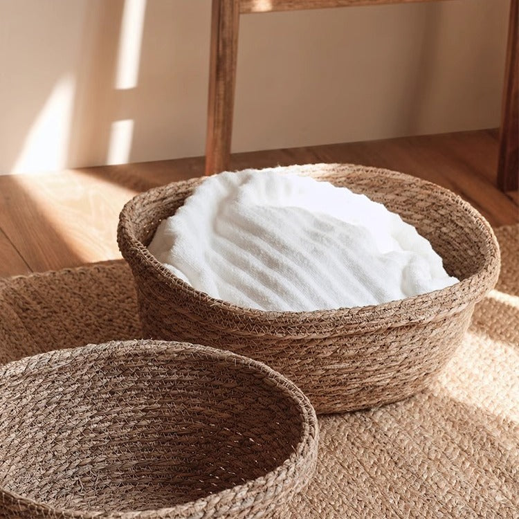 Handgefertigter Aufbewahrungskorb Aus Naturmaterialien Karnz