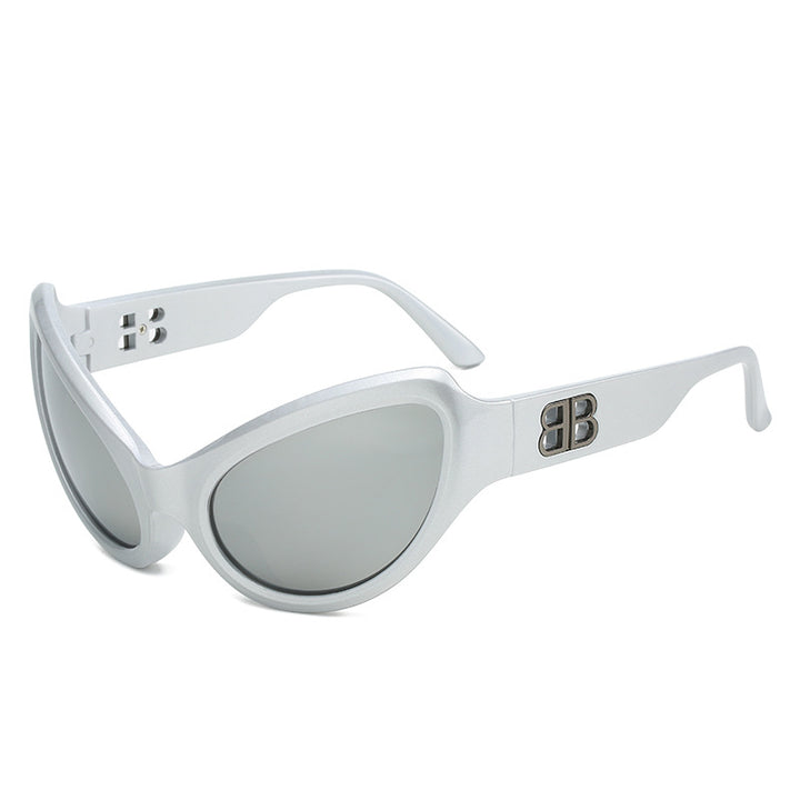 Damen elegante Cat-Eye Sonnenbrille mit hochwertigen UV-Schutzgläsern Karnz