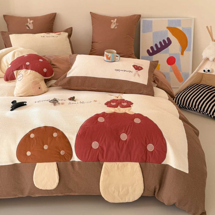 Kinder-Camping-Applikations-Baumwoll-Bettbezug-Bettwäsche-Set