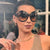 Damen extravagante Cat-Eye Sonnenbrille mit geschwungenem Rahmen Karnz