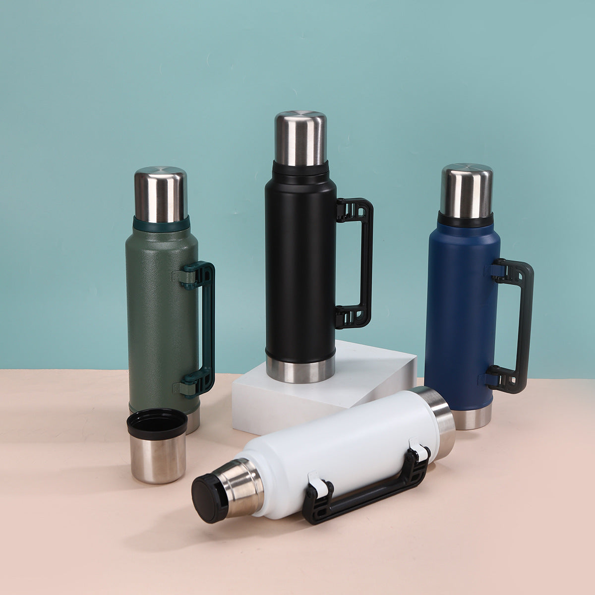 Unisex Isolier-Trinkflasche mit Handgriff Karnz