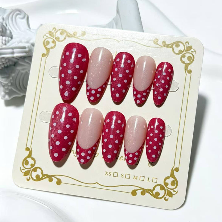 Trendige Spitznagel Press-On Nagelset Karnz
