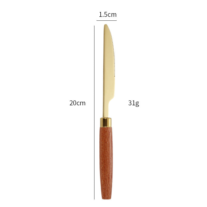 Eleganter Dessertlöffel mit Ergonomischem Holzgriff Karnz