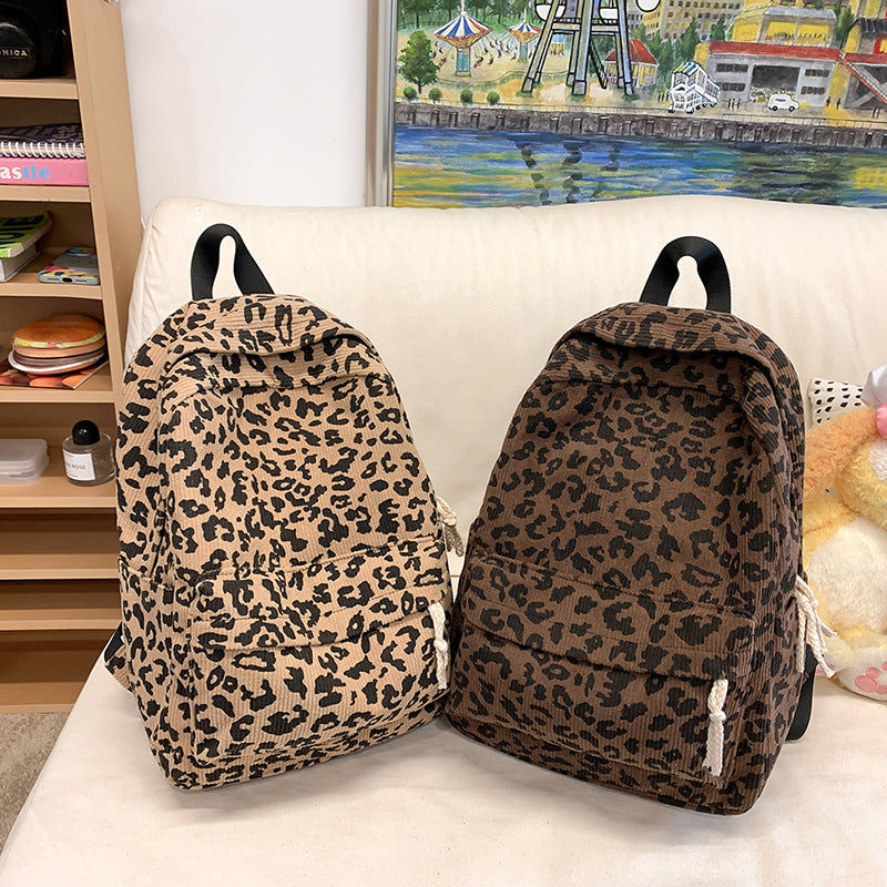 Stilvolle Leoparden-Print Cordura Rucksack