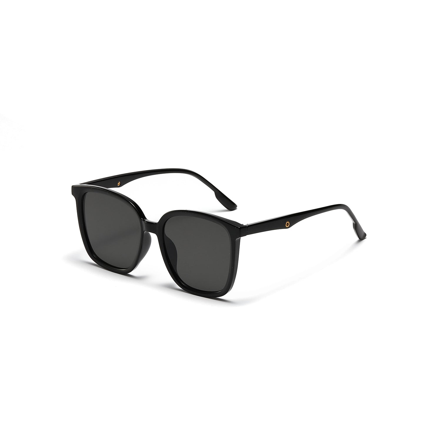 Damen stilvolle quadratische Sonnenbrille mit klarem Rahmen und polarisierten Gläsern Karnz