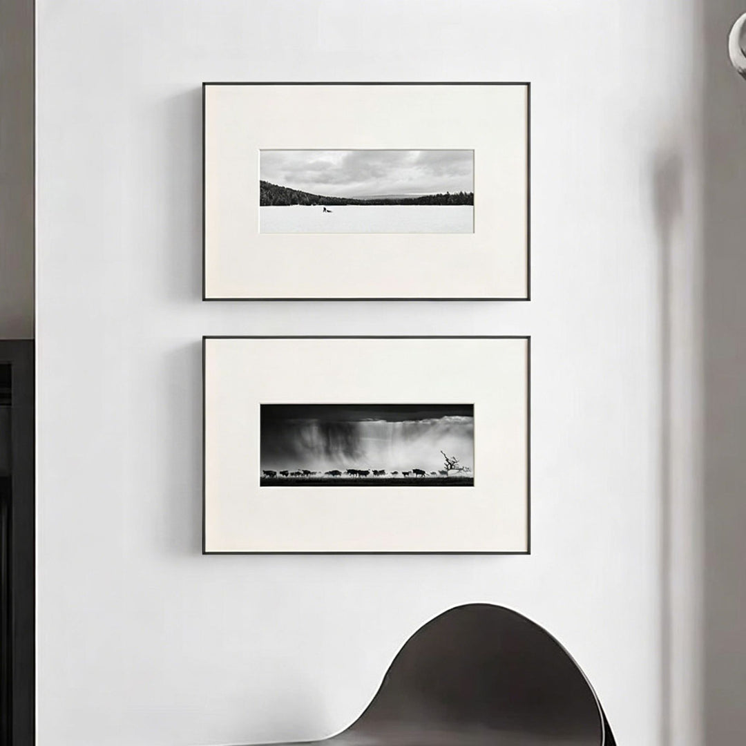 Panoramische Tierwelt Gerahmte Wandkunst