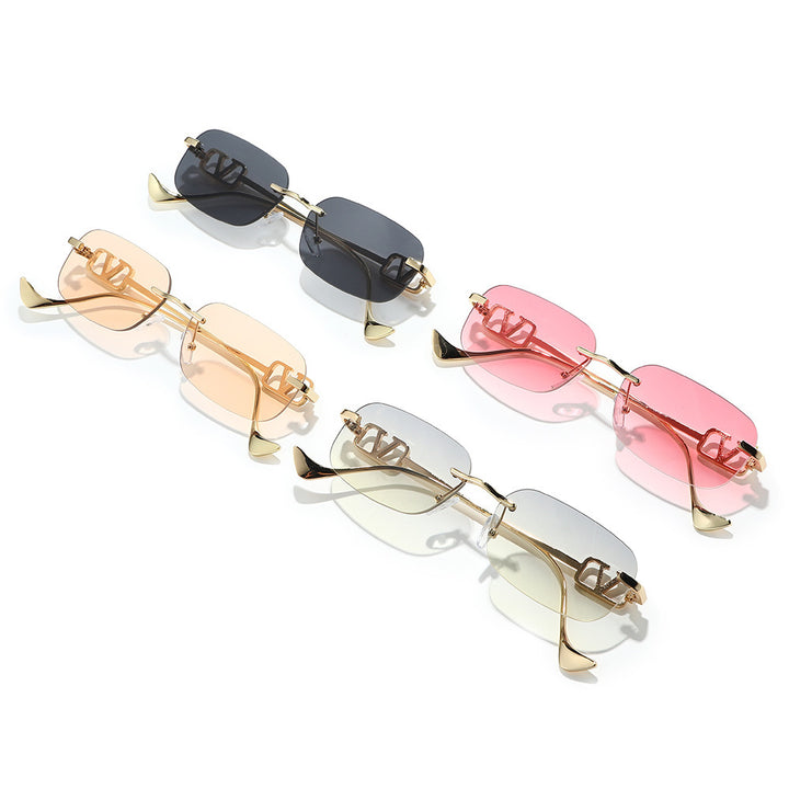 Chic Vintage-inspirierte rechteckige Sonnenbrille Karnz