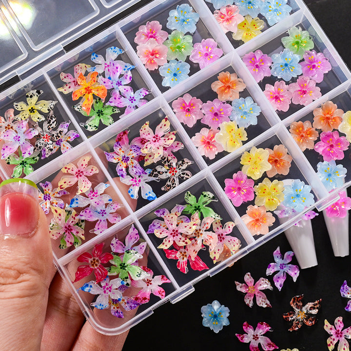 3D Floral Nail Art Charms Set