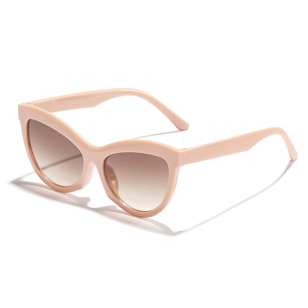 Damen trendige Schwarz-Weiß Sonnenbrille Karnz