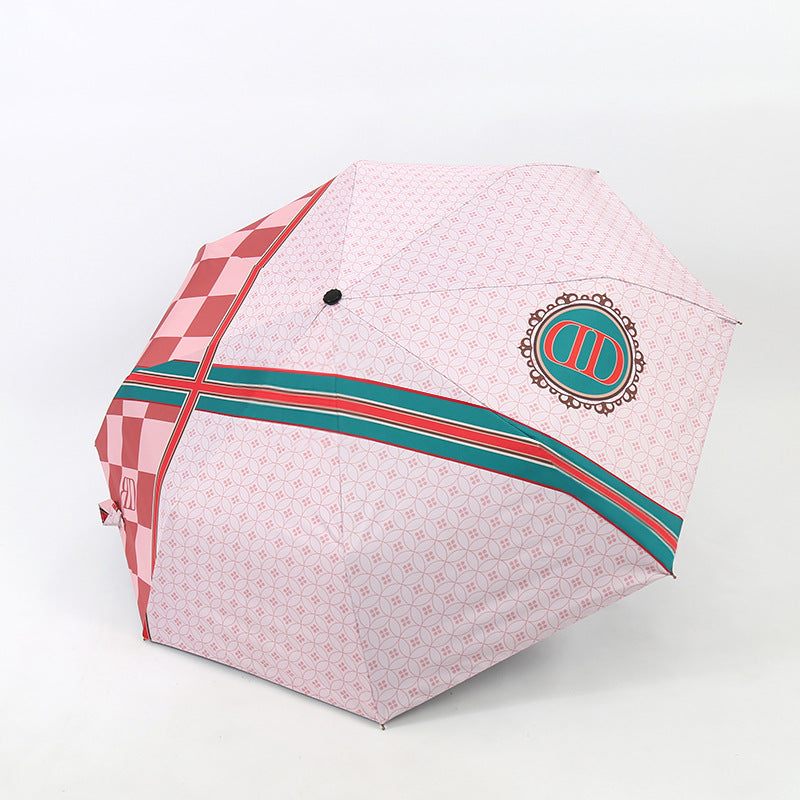 Damen Eleganter Regenschirm mit ausgefallenem Mustermix Karnz