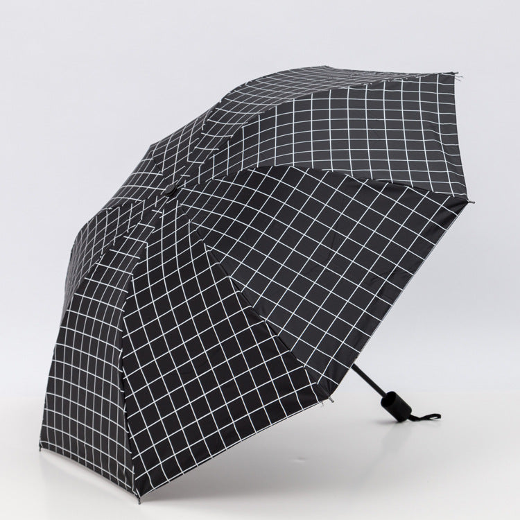 Damen Regenschirm im modernen Karomuster Karnz