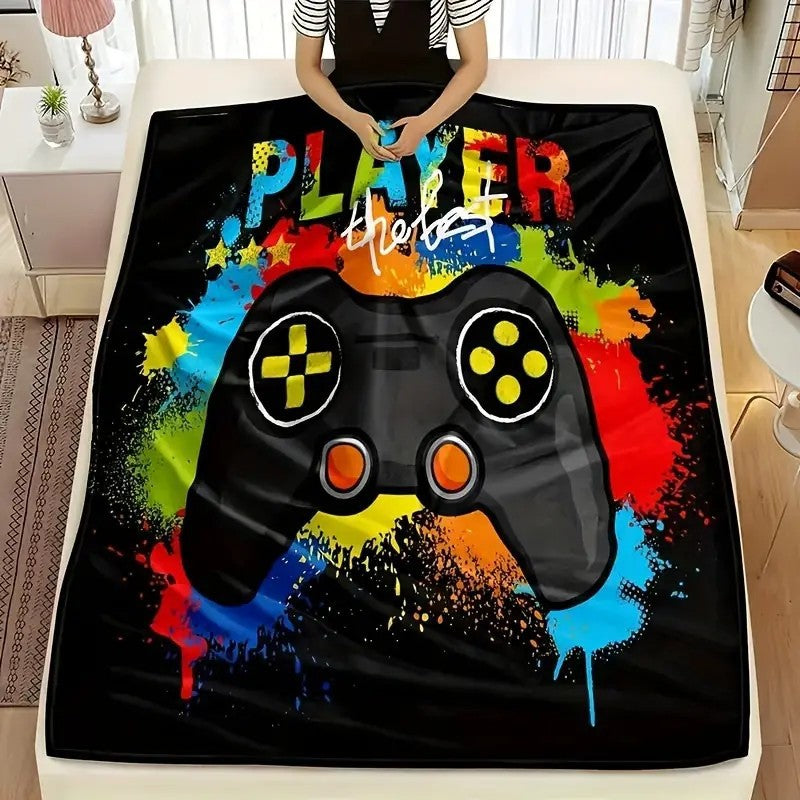 Unisex Kuscheldecke mit Gaming-Motiv Karnz