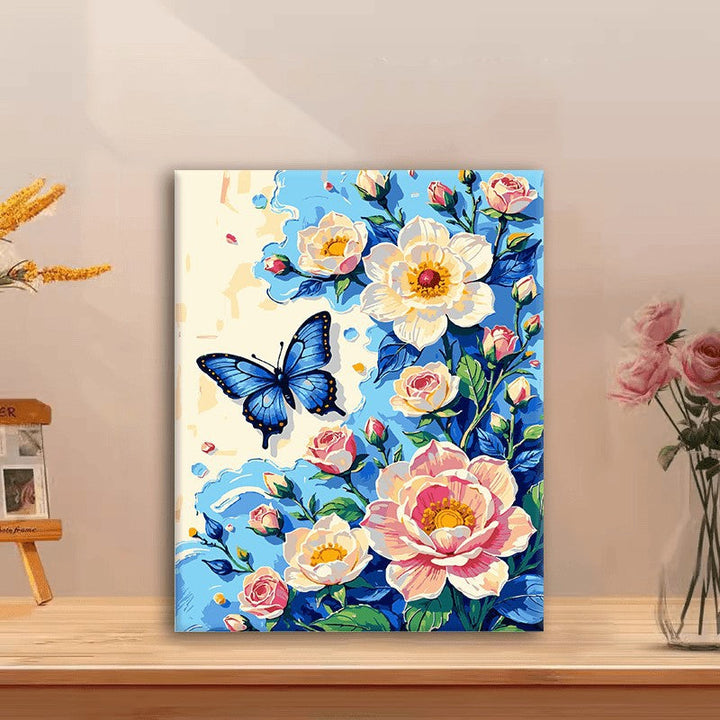 Floral Schmetterling Leinwanddruck Karnz
