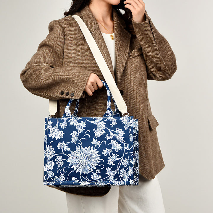 Blumenmuster Schultertasche Karnz