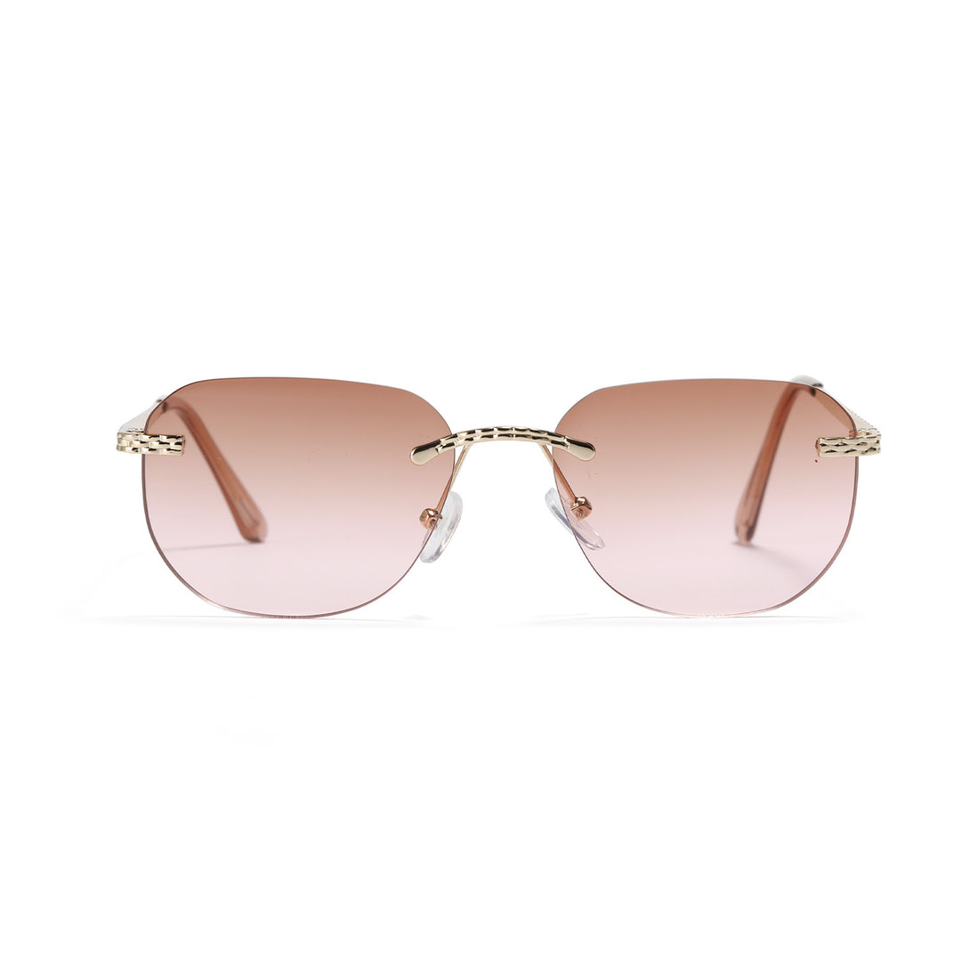 Damen lässige Oversized-Sonnenbrille mit elegantem Metallrahmen Karnz