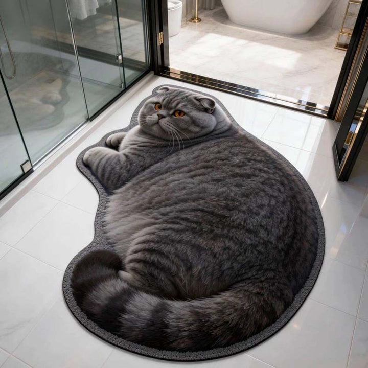 Katzenförmige Badmatte
