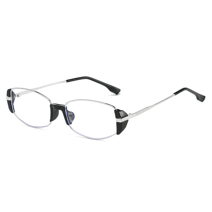 Damen elegante Korrektionsbrille mit hochwertigem Metallrahmen und stilvollen Akzenten Karnz