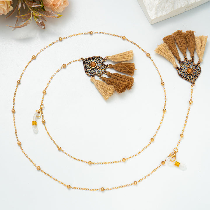Bohemian Quasten Brillen Kette Karnz