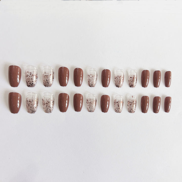 Glitter Ombre Press-On Nagelset