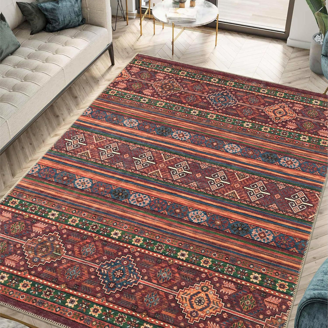 Bohemian inspirierter geometrischer Teppich