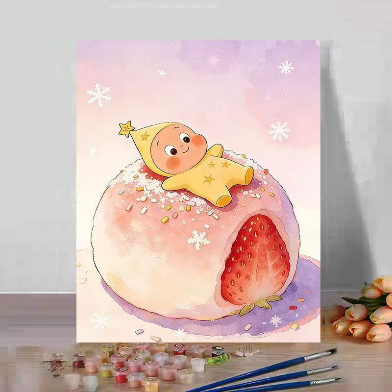 Niedliches Dessert-Themen Leinwandkunstwerk Karnz