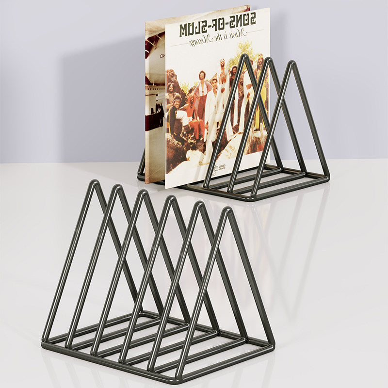Dreieckiger Metalldraht Schallplatten- & Buchorganisator Rack