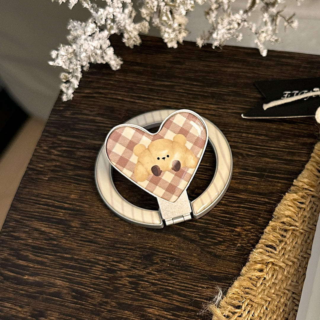 Handspiegel im herzförmigen Design mit niedlichem Bärenmotiv Karnz