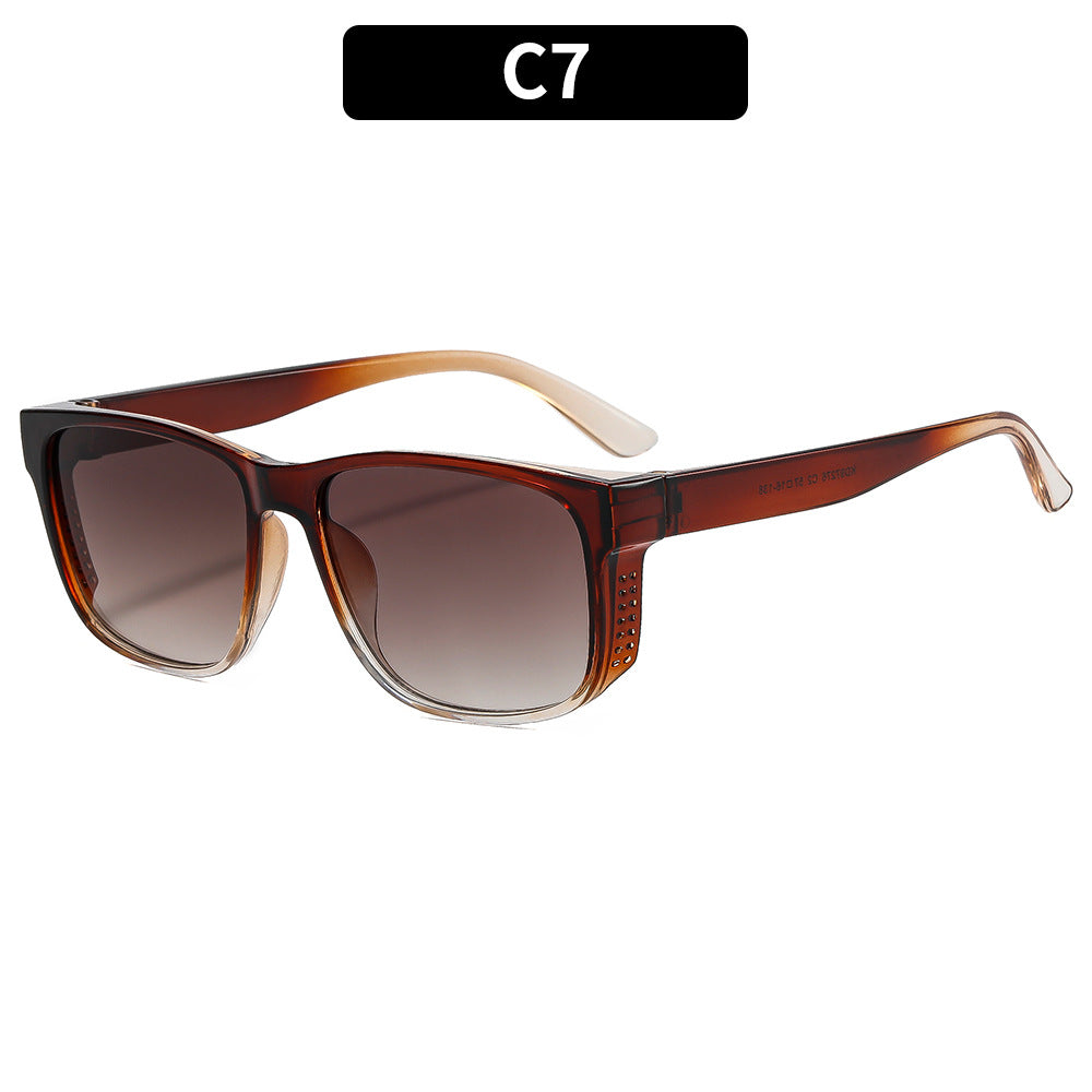 Übergroße retro-inspirierte quadratische Sonnenbrille