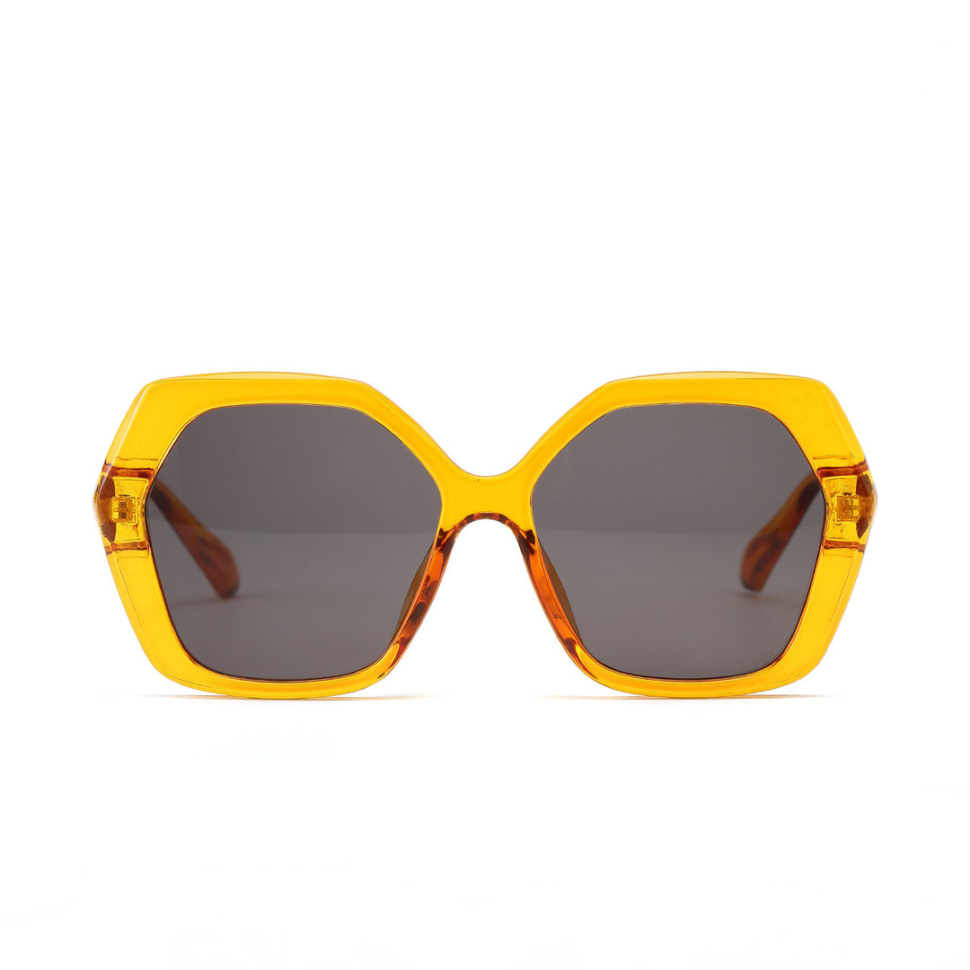 Damen geometrische Sonnenbrille mit auffälligem Design Karnz