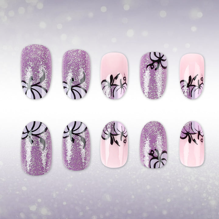 Künstlerischer Glitzer Nagelkunst Karnz