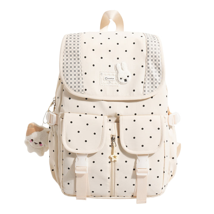 Niedlicher Illustrierter Polka Dot Rucksack Karnz