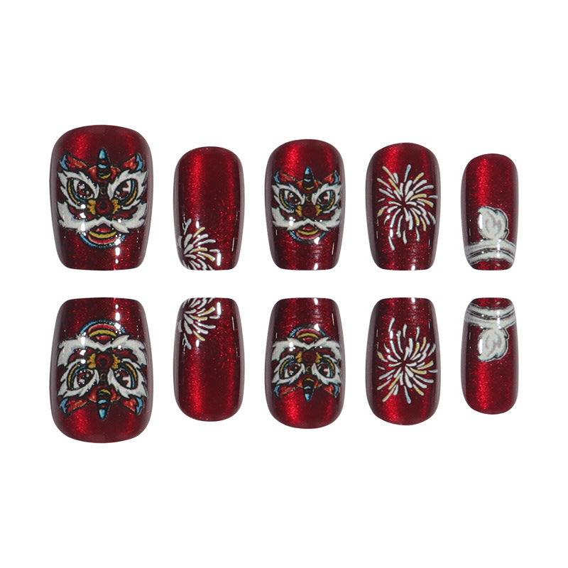 Künstlerisches, urlaubsbezogenes Press-On-Nageldesign Karnz