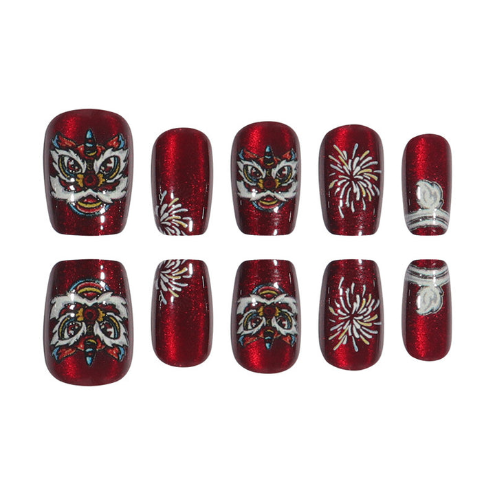 Künstlerisches, urlaubsbezogenes Press-On-Nageldesign Karnz