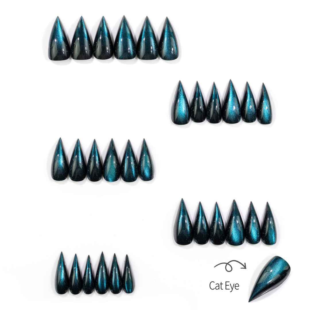 Premium Press-On-Nagelset mit Tropfen-Design