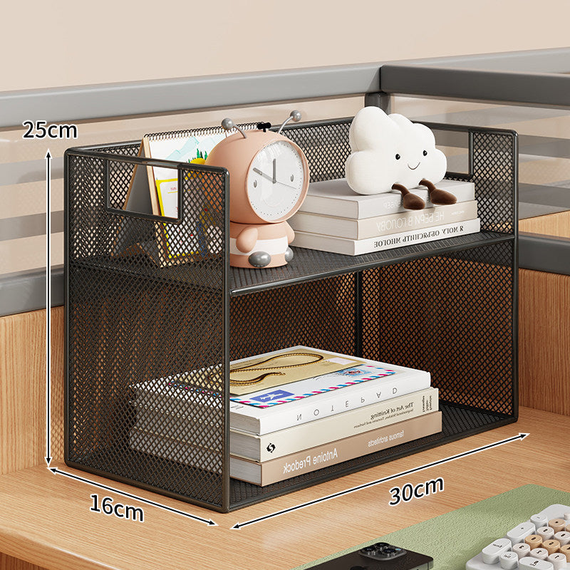 Mesh Desktop Open-Shelf Organizer mit integrierten Griffen und Trennwänden