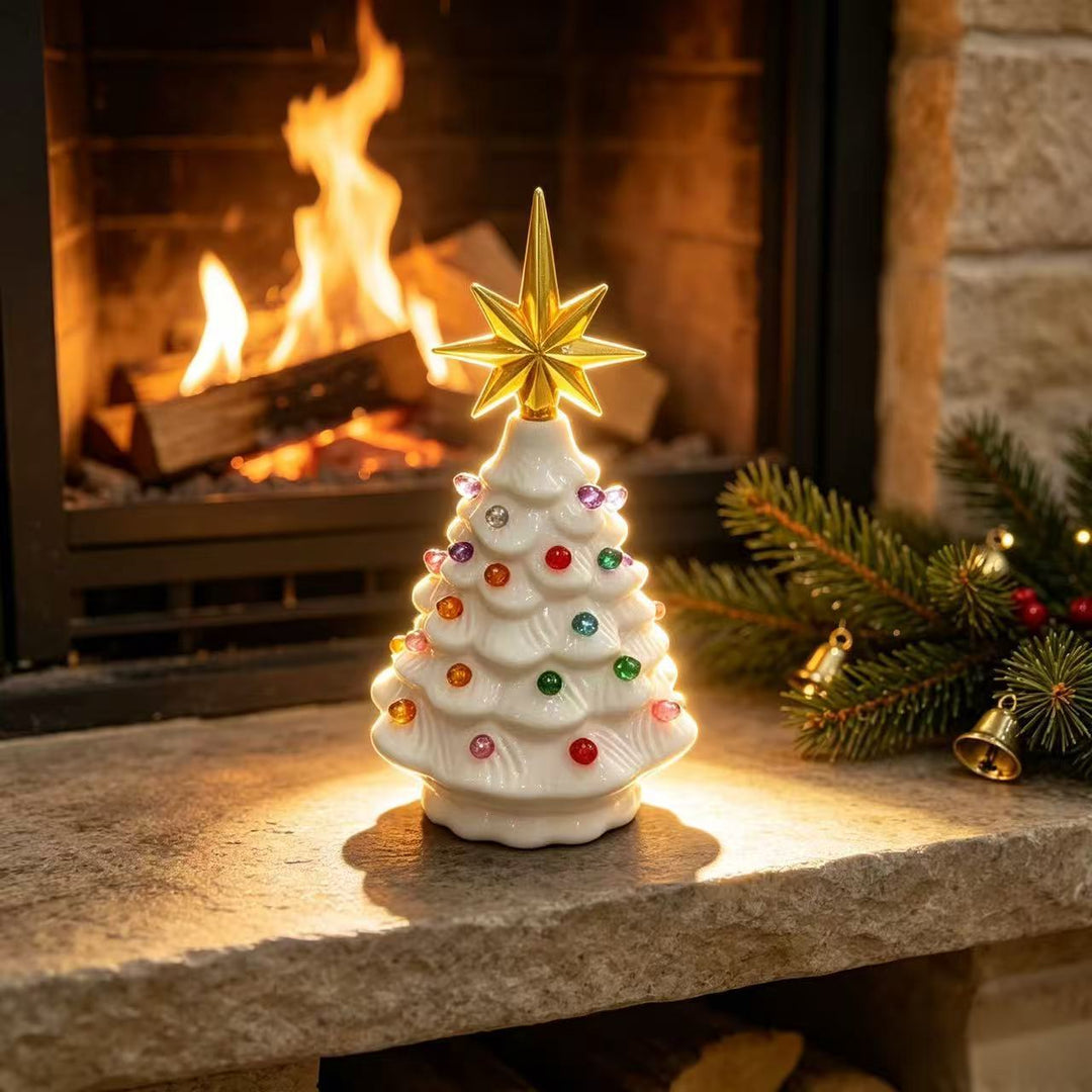 Dekorative Keramische Weihnachtsbaumfigur Karnz