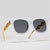 Damen modische oversized Sonnenbrille mit luxuriösem Kettenrahmen Karnz
