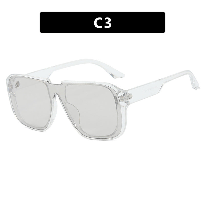 Damen trendy quadratische Sonnenbrille mit transparentem, grünem Rahmen und schützendem UV-Filter Karnz