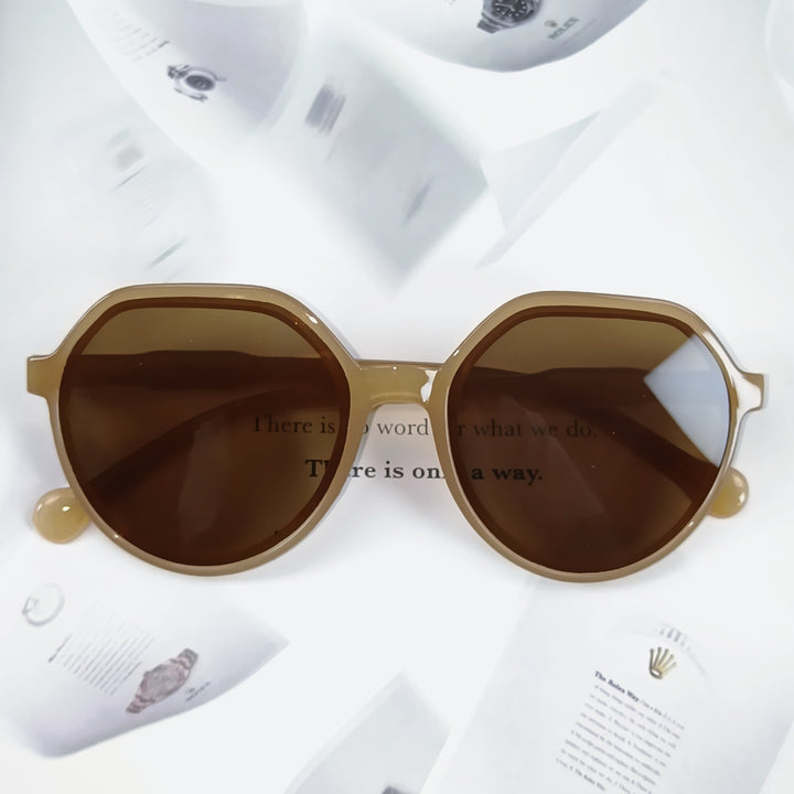 Damen Geometrische Sonnenbrille mit extravagantem Akzent Karnz