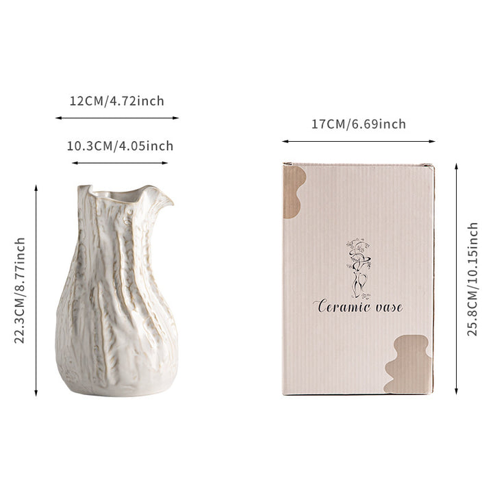 Handgefertigte Texturierte Keramische Dekorative Vase