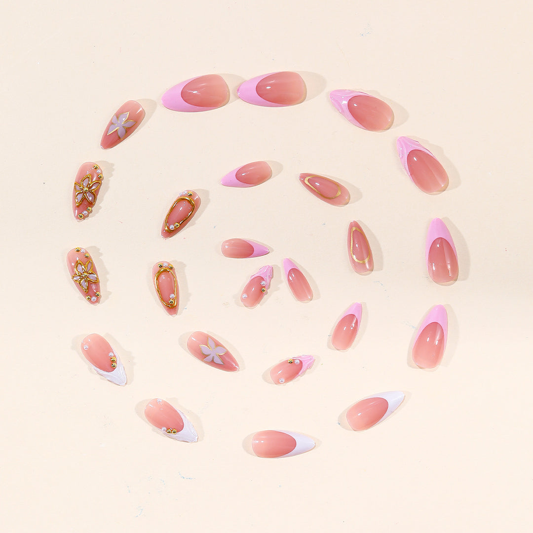 Luxus 3D Blumen Nagelkunst Set Karnz