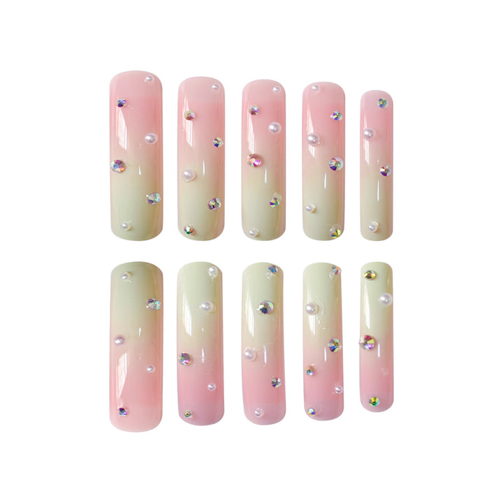 Künstlerische lange press-on Nail Art Karnz