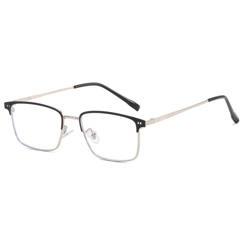Damen elegante quadratische Brille mit feinem Metallrahmen Karnz