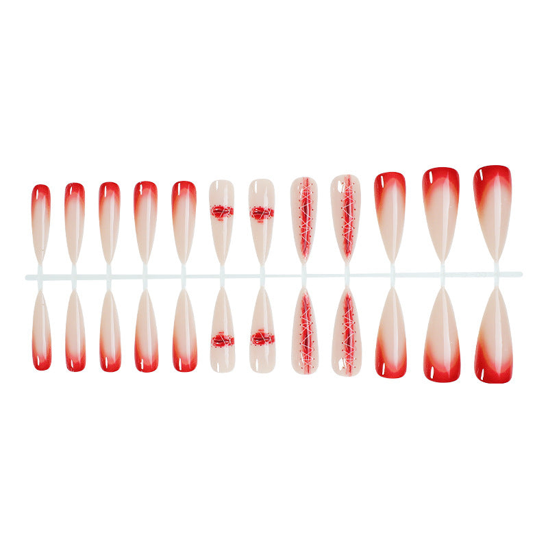 Ombre Stiletto Press-On Nagelset Karnz