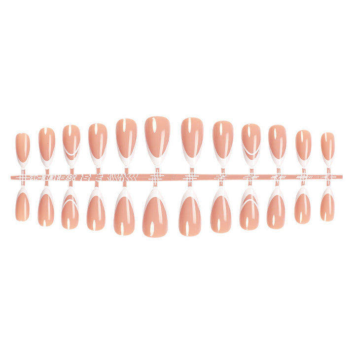 Elegantes Press-On-Nagel-Set mit französischem Spitzen-Design Karnz 1788496283