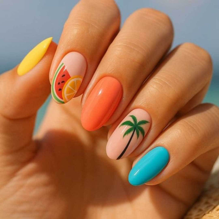 Tropisch-Frucht-Themen-Nagelkunst-Set
